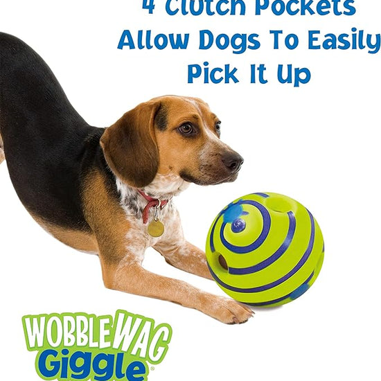 Interactive Glow Ball Dog Toy - Giggle Sounds, No Batteries Needed" - Animal Ally Co