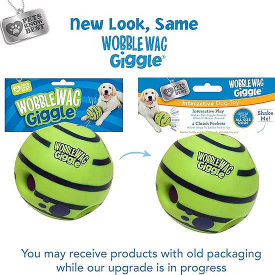 Interactive Glow Ball Dog Toy - Giggle Sounds, No Batteries Needed" - Animal Ally Co