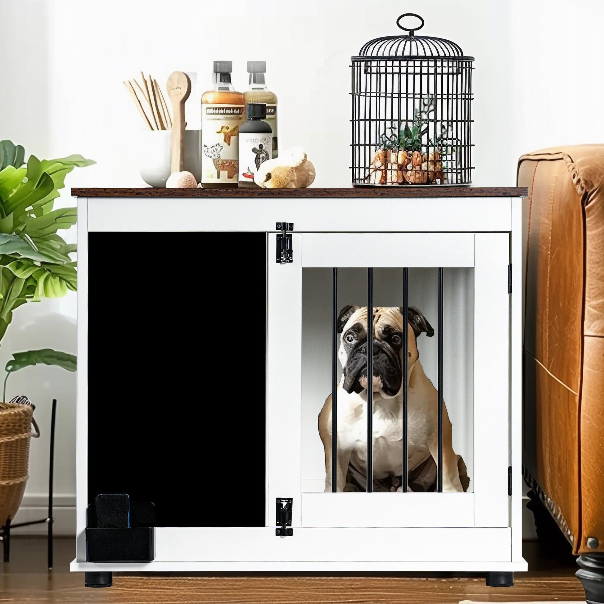 Stylish White Dog Kennel - Animal Ally Co