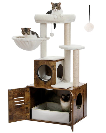 Modern Cat Tree With Condo - Animal Ally Co