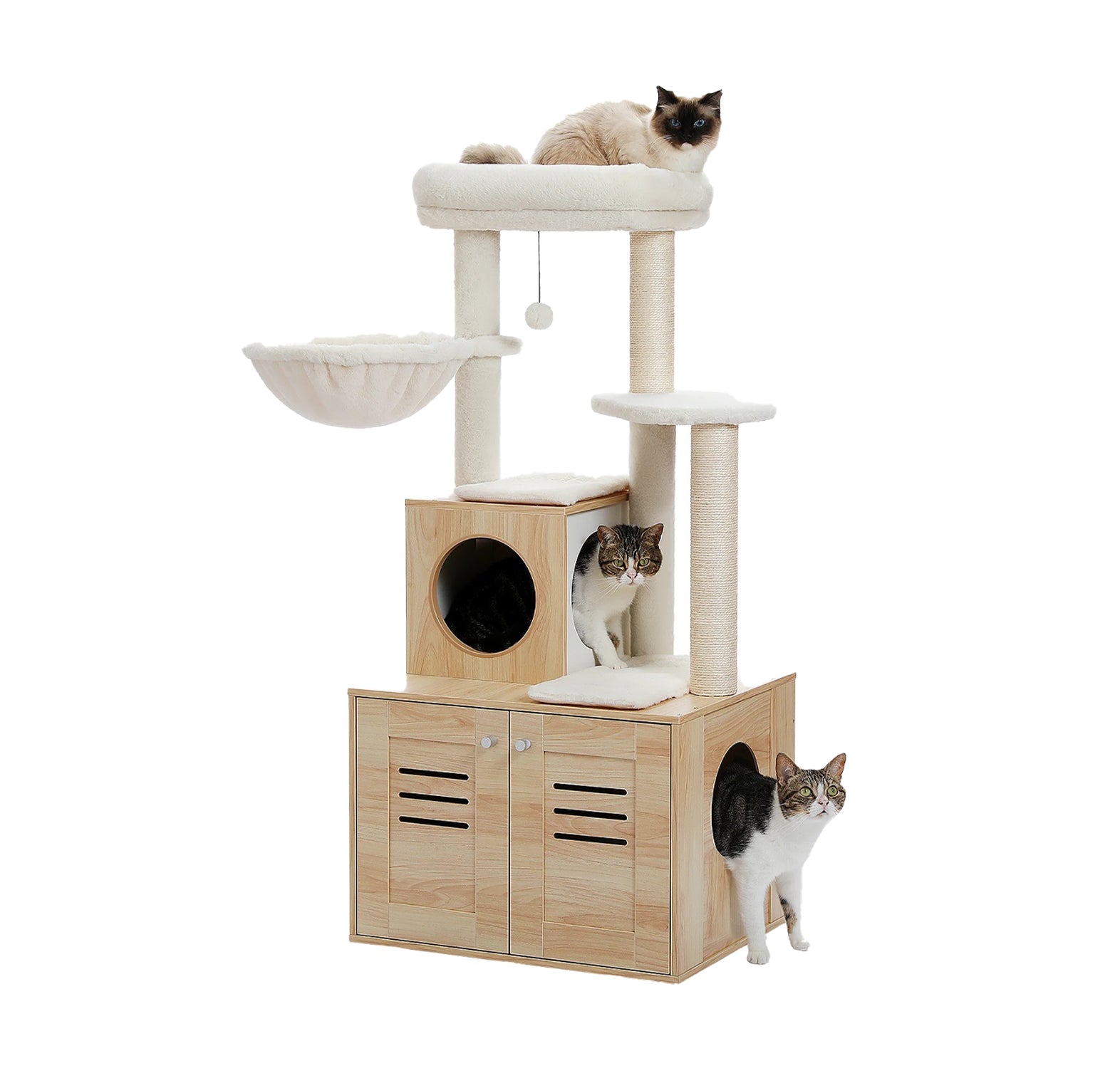 Modern Cat Tree With Condo - Animal Ally Co